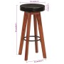 Kitchen stools 2 units genuine leather solid acacia wood by vidaXL, Kitchen stools - Ref: Foro24-348165, Price: 156,50 €, Dis...