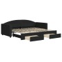 Trundle sofa bed with drawers black fabric 90x200 cm by vidaXL, Beds and slatted bases - Ref: Foro24-3197226, Price: 349,68 €...