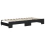 Trundle sofa bed with drawers black fabric 90x200 cm by vidaXL, Beds and slatted bases - Ref: Foro24-3197226, Price: 349,68 €...