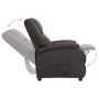 Sillón reclinable de cuero auténtico marrón de vidaXL, Sillones - Ref: Foro24-337048, Precio: 371,92 €, Descuento: %