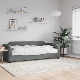 Sofa bed with dark gray fabric mattress 100x200 cm by vidaXL, Beds and slatted bases - Ref: Foro24-3197622, Price: 399,57 €, ...