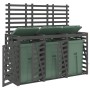 Triple shed for garbage bins, solid gray pine wood by vidaXL, Waste container supports - Ref: Foro24-3157693, Price: 418,88 €...