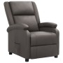 Sillón reclinable de cuero auténtico gris de vidaXL, Sillones - Ref: Foro24-337050, Precio: 356,67 €, Descuento: %