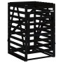 Triple shed for trash cans solid black pine wood by vidaXL, Waste container supports - Ref: Foro24-3157695, Price: 426,43 €, ...