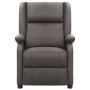 Sillón reclinable de cuero auténtico gris de vidaXL, Sillones - Ref: Foro24-337050, Precio: 356,99 €, Descuento: %