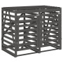 Double shed for garbage bins made of solid gray pine wood by vidaXL, Waste container supports - Ref: Foro24-3157687, Price: 2...