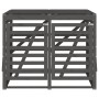 Double shed for garbage bins made of solid gray pine wood by vidaXL, Waste container supports - Ref: Foro24-3157687, Price: 2...