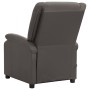 Sillón reclinable de cuero auténtico gris de vidaXL, Sillones - Ref: Foro24-337050, Precio: 356,99 €, Descuento: %