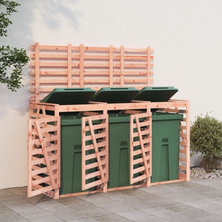 Triple Garbage Bin Shed Douglas Fir Wood by vidaXL, Waste container supports - Ref: Foro24-3157696, Price: 376,03 €, Discount: %