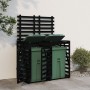 Double shed for garbage cans solid black pine wood by vidaXL, Waste container supports - Ref: Foro24-3157689, Price: 297,06 €...