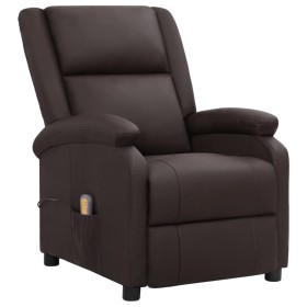 Brown Genuine Leather Massage Chair by vidaXL, Electric massage chairs - Ref: Foro24-337052, Price: 370,99 €, Discount: %