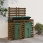 Double Garbage Bin Shed Honey Brown Pine Wood by vidaXL, Waste container supports - Ref: Foro24-3157688, Price: 296,67 €, Dis...