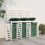 Triple shed for garbage cans solid white pine wood by vidaXL, Waste container supports - Ref: Foro24-3157692, Price: 419,31 €...