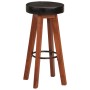 Kitchen stools 2 units genuine leather solid acacia wood by vidaXL, Kitchen stools - Ref: Foro24-348165, Price: 156,50 €, Dis...