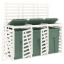 Triple shed for garbage cans solid white pine wood by vidaXL, Waste container supports - Ref: Foro24-3157692, Price: 419,31 €...