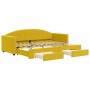 Sofá cama nido con cajones terciopelo amarillo 80x200 cm de vidaXL, Camas y somieres - Ref: Foro24-3197347, Precio: 351,00 €,...