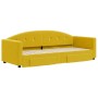 Sofá cama nido con cajones terciopelo amarillo 80x200 cm de vidaXL, Camas y somieres - Ref: Foro24-3197347, Precio: 351,00 €,...