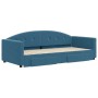 Sofá cama nido con cajones terciopelo azul 90x200 cm de vidaXL, Camas y somieres - Ref: Foro24-3197348, Precio: 322,11 €, Des...