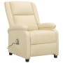 Sillón de masaje de cuero auténtico blanco crema de vidaXL, Sillones de masaje eléctricos - Ref: Foro24-337053, Precio: 379,8...