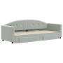 Trundle sofa bed with drawers light gray velvet 80x200 cm by vidaXL, Beds and slatted bases - Ref: Foro24-3197342, Price: 319...