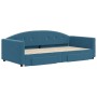 Trundle sofa bed with drawers blue velvet 100x200 cm by vidaXL, Beds and slatted bases - Ref: Foro24-3197355, Price: 368,46 €...