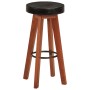 Kitchen stools 2 units genuine leather solid acacia wood by vidaXL, Kitchen stools - Ref: Foro24-348165, Price: 156,50 €, Dis...