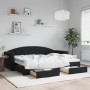 Sofá cama nido con cajones terciopelo negro 80x200 cm de vidaXL, Camas y somieres - Ref: Foro24-3197346, Precio: 324,99 €, De...