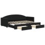 Sofá cama nido con cajones terciopelo negro 80x200 cm de vidaXL, Camas y somieres - Ref: Foro24-3197346, Precio: 324,99 €, De...