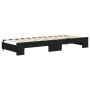 Sofá cama nido con cajones terciopelo negro 80x200 cm de vidaXL, Camas y somieres - Ref: Foro24-3197346, Precio: 324,99 €, De...