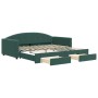 Trundle sofa bed with drawers dark green velvet 100x200 cm by vidaXL, Beds and slatted bases - Ref: Foro24-3197358, Price: 33...