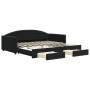 Trundle sofa bed with drawers black velvet 100x200 cm by vidaXL, Beds and slatted bases - Ref: Foro24-3197360, Price: 360,75 ...