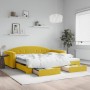 Sofá cama nido con cajones terciopelo amarillo 100x200 cm de vidaXL, Camas y somieres - Ref: Foro24-3197361, Precio: 390,03 €...