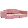 Sofá cama nido con cajones terciopelo rosa 100x200 cm de vidaXL, Camas y somieres - Ref: Foro24-3197359, Precio: 331,88 €, De...