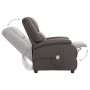 Grauer Massagesessel aus echtem Leder von vidaXL, Elektrische Massagesessel - Ref: Foro24-337054, Preis: 359,94 €, Rabatt: %