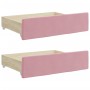 Sofá cama nido con cajones terciopelo rosa 100x200 cm de vidaXL, Camas y somieres - Ref: Foro24-3197359, Precio: 331,88 €, De...