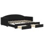 Trundle sofa bed with drawers black velvet 90x190 cm by vidaXL, Beds and slatted bases - Ref: Foro24-3197364, Price: 317,87 €...