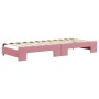 Sofá cama nido con cajones terciopelo rosa 80x200 cm de vidaXL, Camas y somieres - Ref: Foro24-3197345, Precio: 348,99 €, Des...