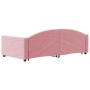 Sofá cama nido con cajones terciopelo rosa 90x200 cm de vidaXL, Camas y somieres - Ref: Foro24-3197352, Precio: 358,99 €, Des...