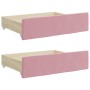 Sofá cama nido con cajones terciopelo rosa 90x200 cm de vidaXL, Camas y somieres - Ref: Foro24-3197352, Precio: 358,99 €, Des...