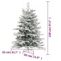 Árbol de Navidad artificial con bisagras y nieve flocada 120 cm de vidaXL, Arboles de navidad - Ref: Foro24-358384, Precio: 5...