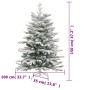 Artificial Christmas tree with hinges and flocked snow 150 cm by vidaXL, Christmas trees - Ref: Foro24-358385, Price: 80,27 €...