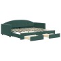 Sofá cama nido con cajones terciopelo verde oscuro 90x200 cm de vidaXL, Camas y somieres - Ref: Foro24-3197351, Precio: 333,0...