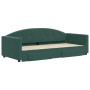 Sofá cama nido con cajones terciopelo verde oscuro 90x200 cm de vidaXL, Camas y somieres - Ref: Foro24-3197351, Precio: 333,0...