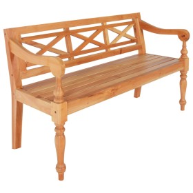 Banco Batavia madera de caoba marrón claro 123 cm de vidaXL, Bancos para recibidores y almacenamiento - Ref: Foro24-337078, P...