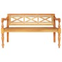 Batavia light brown mahogany wood bench 123 cm by vidaXL, Benches for halls and storage - Ref: Foro24-337078, Price: 122,99 €...