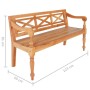 Banco Batavia madera de caoba marrón claro 123 cm de vidaXL, Bancos para recibidores y almacenamiento - Ref: Foro24-337078, P...