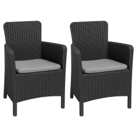 Allibert Garden Dining Chair 2 pcs Trenton Graphite Gray by Allibert, Garden chairs - Ref: Foro24-3082796, Price: 210,12 €, D...