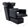 Silla lavacabezas con lavabo cuero sintético negro 129x59x82 cm de vidaXL, Sillas de peluquería - Ref: Foro24-337177, Precio:...