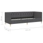 Sofá cama USB de tela gris oscuro 90x200 cm de vidaXL, Camas y somieres - Ref: Foro24-337235, Precio: 259,35 €, Descuento: %