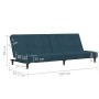 2-Sitzer-Schlafsofa aus blauem Samt von vidaXL, Sofas - Ref: Foro24-337298, Preis: 176,36 €, Rabatt: %